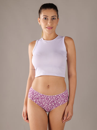 Softskin Pack of 3 Nylon Spandex Printed Seamless Panties