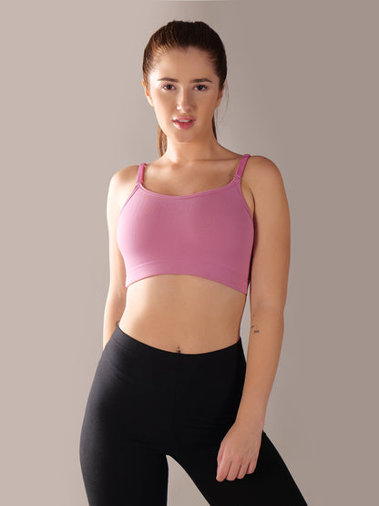 Softskin Pack of 6 Womens Modal Spandex Non Padded Beginner Sports Bra |Soft Feel|Moisture Absorbing|Beginner Sports Bra|Multipack