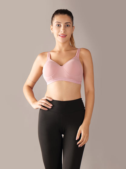 Softskin Pack of 3 Womens Nylon Spandex Padded Sports Bra