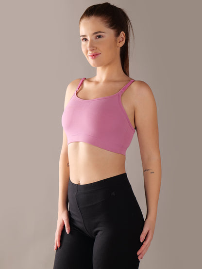 Softskin Pack of 6 Womens Modal Spandex Non Padded Beginner Sports Bra |Soft Feel|Moisture Absorbing|Beginner Sports Bra|Multipack