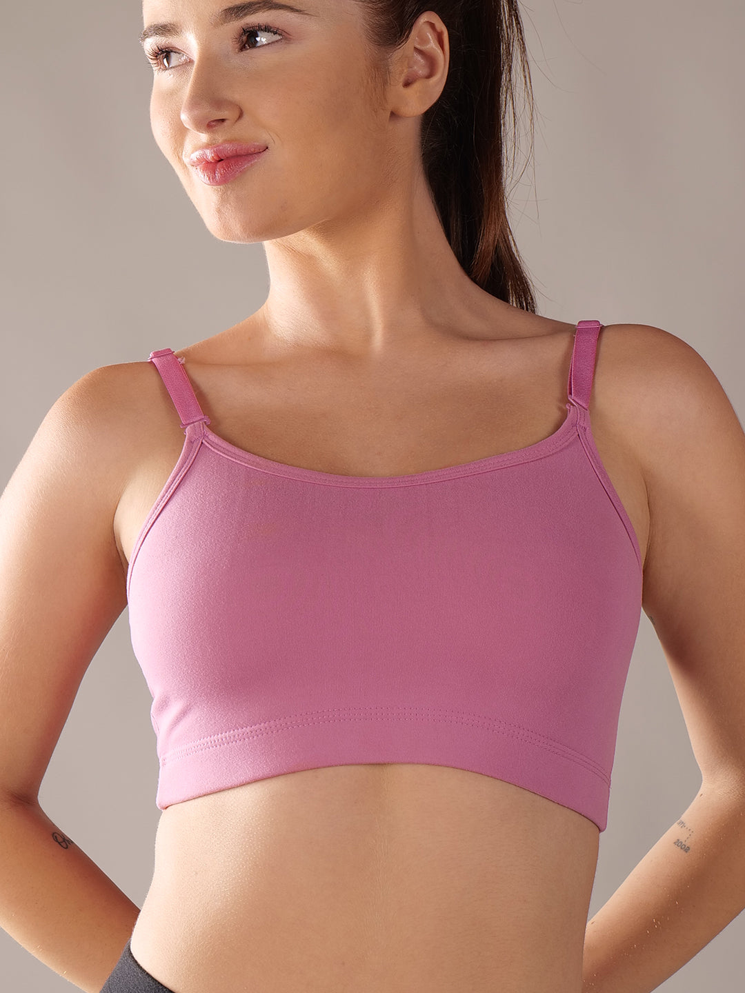 Softskin Pack of 6 Womens Modal Spandex Non Padded Beginner Sports Bra |Soft Feel|Moisture Absorbing|Beginner Sports Bra|Multipack
