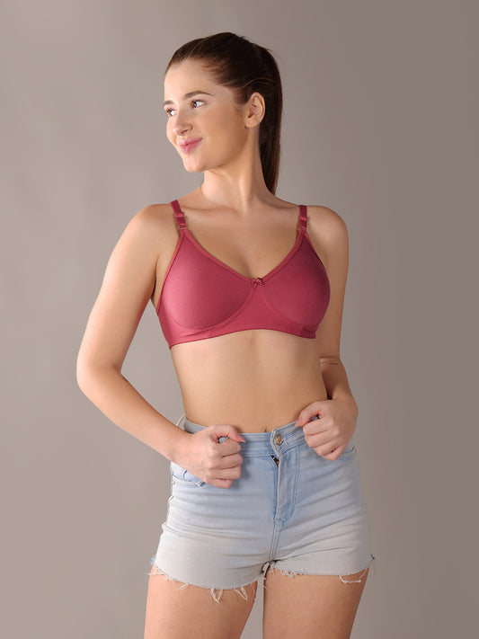 Pack of 6 Solid Non-Wired Non Padded T-shirt bras