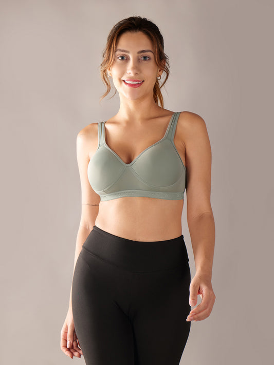 Softskin Pack of 3 Womens Nylon Spandex Padded Sports Bra