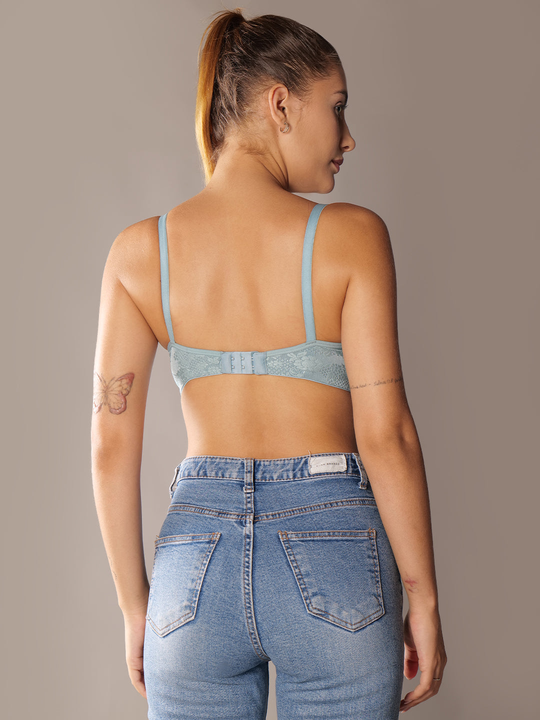 Softskin Pack Of 3 Women's Non-Wired Heavily Padded Nylon Spandex Lace Seamless T-Shirt Bra