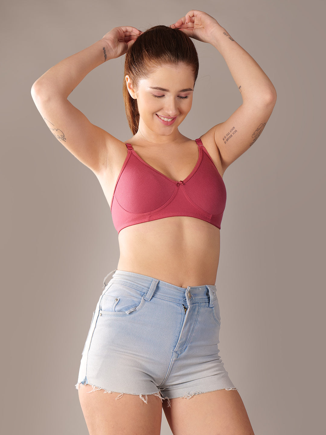 Pack of 6 Solid Non-Wired Non Padded T-shirt bras