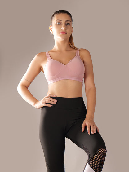 Softskin Pack of 3 Womens Nylon Spandex Padded Sports Bra