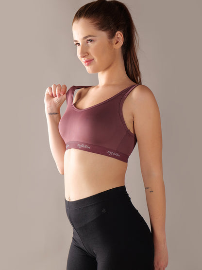 Softskin Pack of 6 Womens Nylon Spandex Non Padded Sports Bra