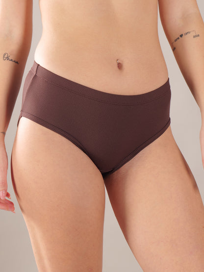 Softskin Pack of 6 women's Rib Design Nylon Spandex Panties