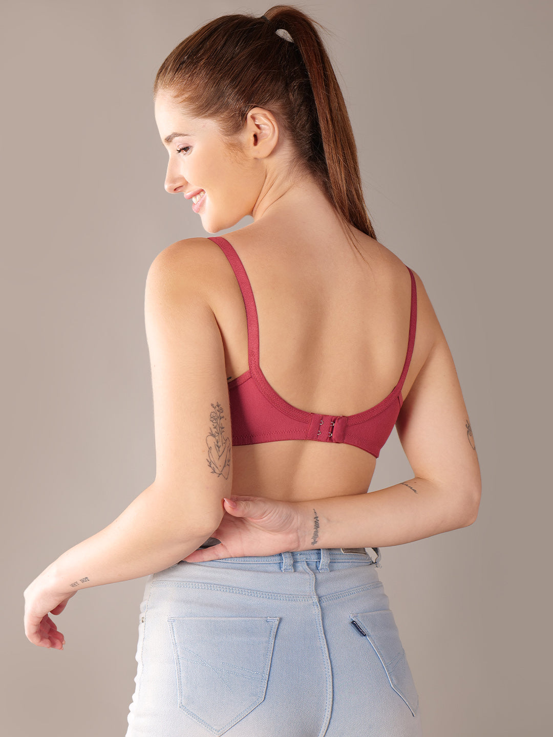 Pack of 6 Solid Non-Wired Non Padded T-shirt bras