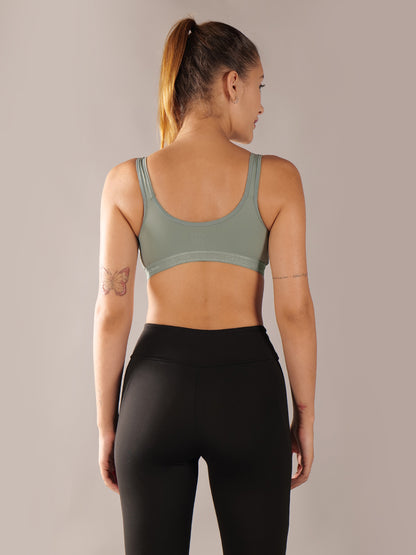 Softskin Pack of 3 Womens Nylon Spandex Padded Sports Bra