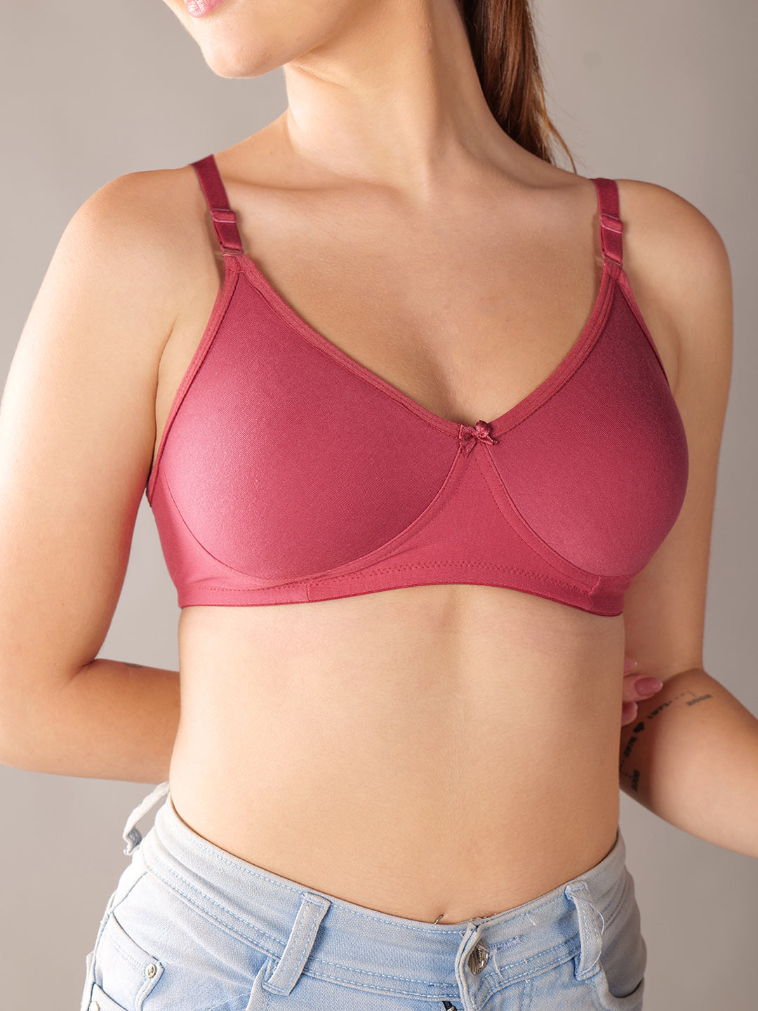 Pack of 6 Solid Non-Wired Non Padded T-shirt bras