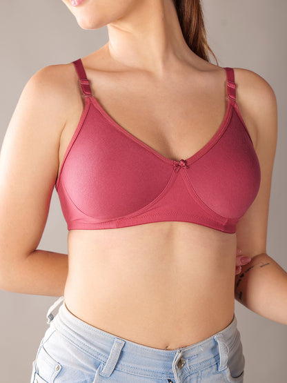 Pack of 6 Solid Non-Wired Non Padded T-shirt bras