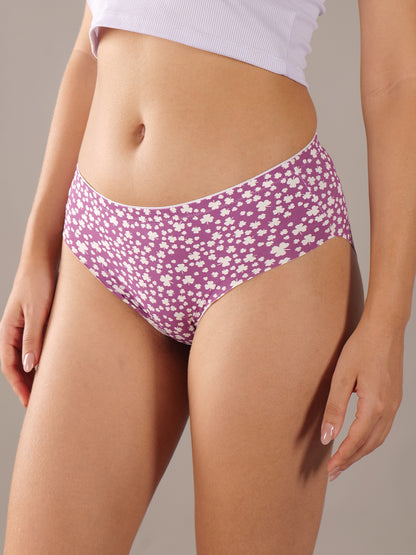 Softskin Pack of 3 Nylon Spandex Printed Seamless Panties