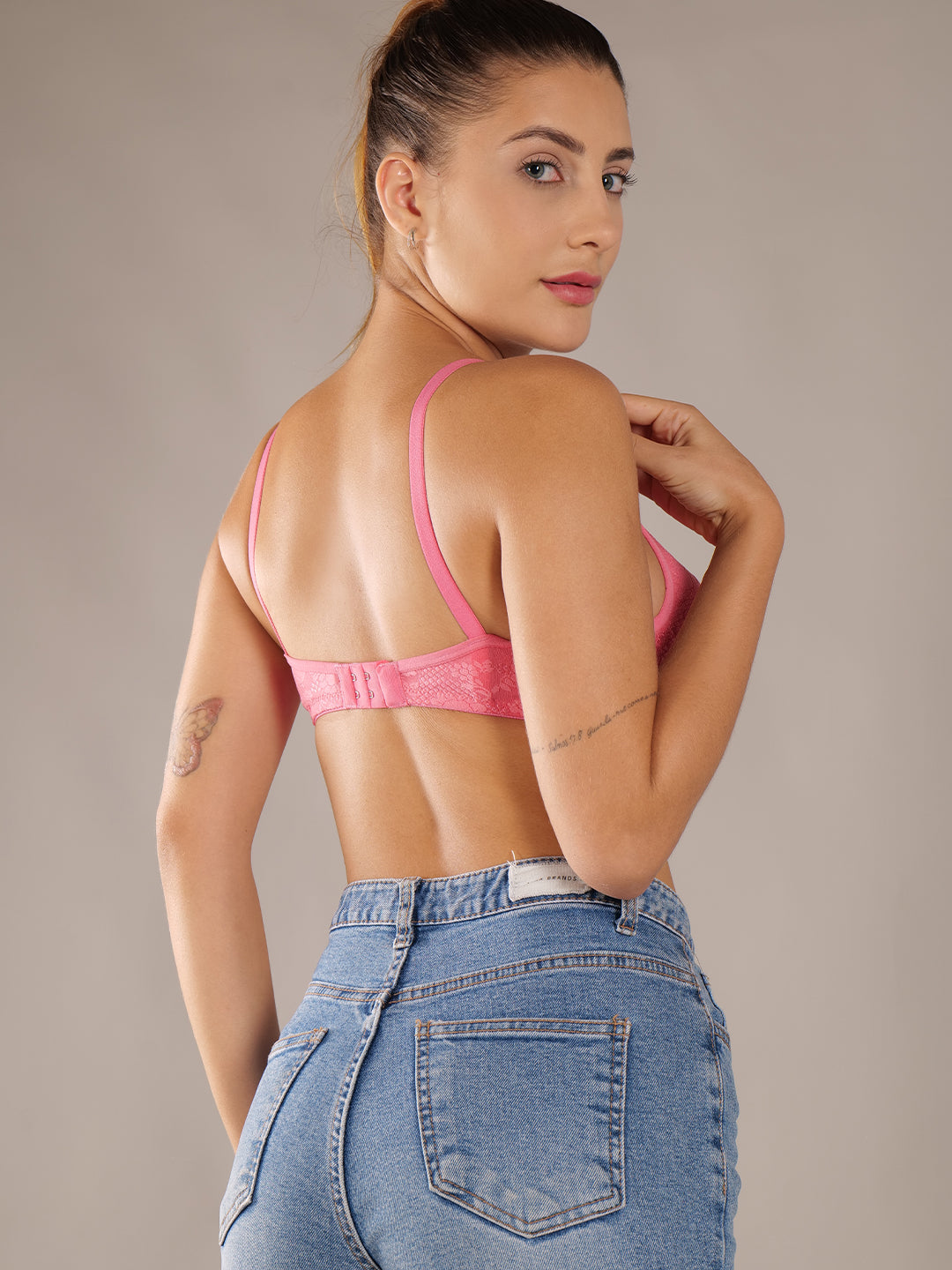 Softskin Pack Of 3 Women's Non-Wired Heavily Padded Nylon Spandex Lace Seamless T-Shirt Bra