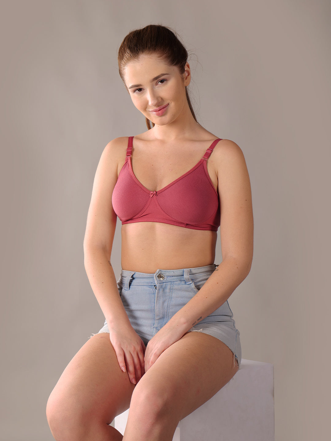 Pack of 6 Solid Non-Wired Non Padded T-shirt bras