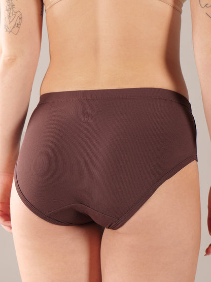 Softskin Pack of 6 women's Rib Design Nylon Spandex Panties