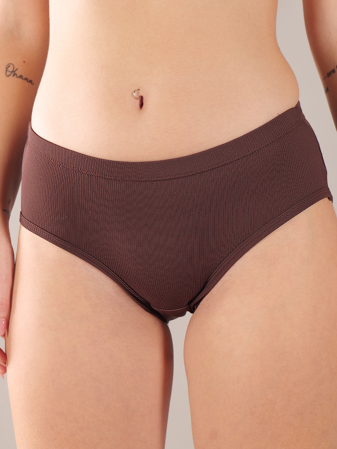 Softskin Pack of 6 women's Rib Design Nylon Spandex Panties