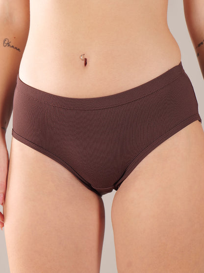 Softskin Pack of 6 women's Rib Design Nylon Spandex Panties