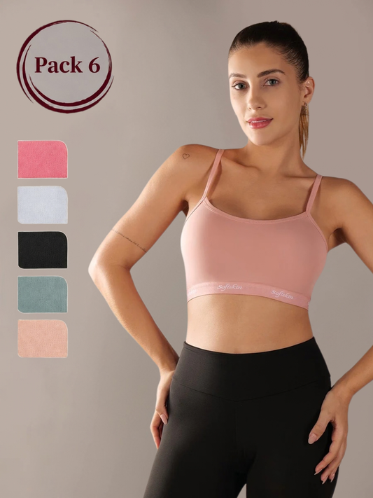 Pack Of 6 Full Coverage Bralette Bra With All Day Comfort