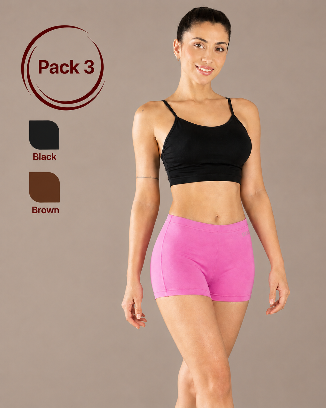 Softskin Women's Cotton blend Boyshorts (Pack of 3)